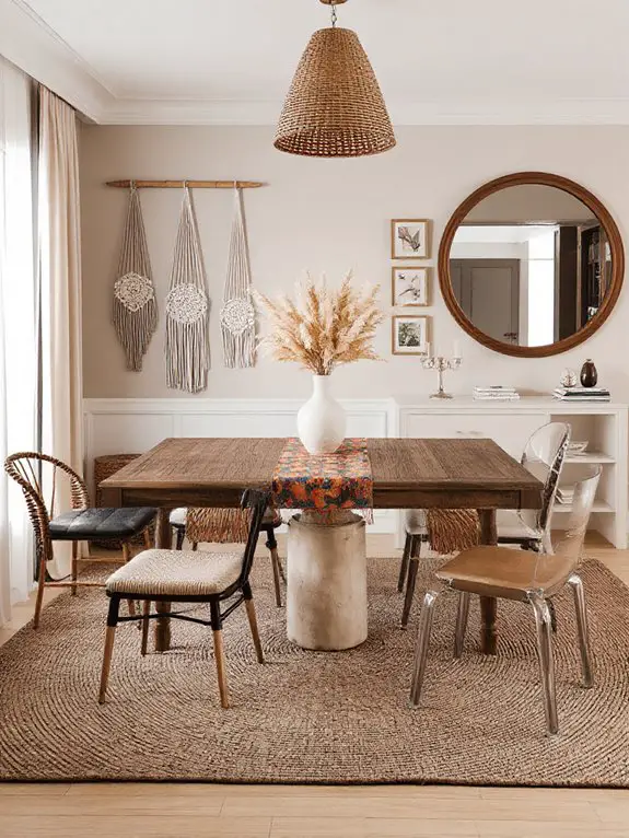 eclectic mix of chairs
