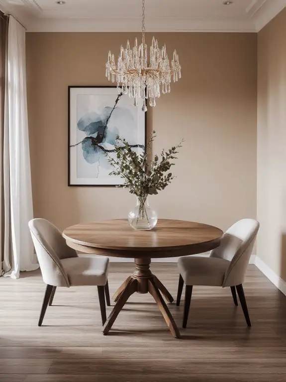 elegant chandelier enhances ambiance