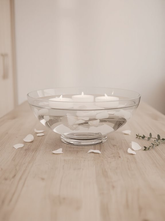 elegant floating candle centerpiece