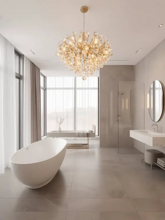 elegant lighting transforms bathrooms