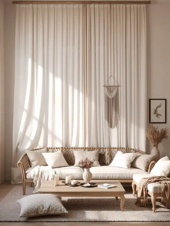 ethereal sheer drapes installation