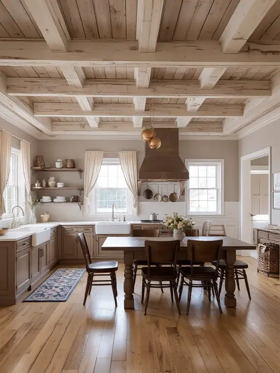 exposed wooden beams charm