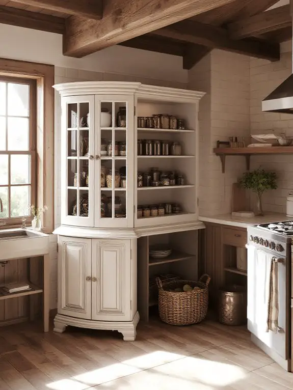 freestanding vintage pantry storage