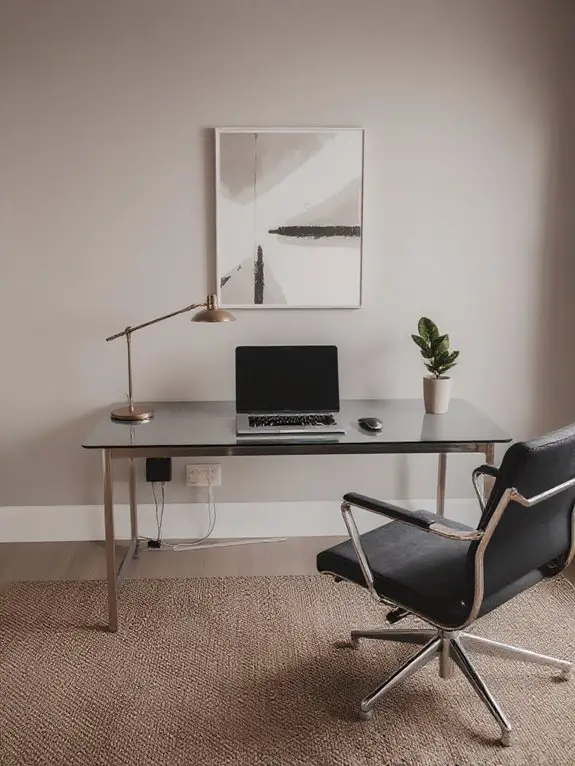 high tech clutter free workspace