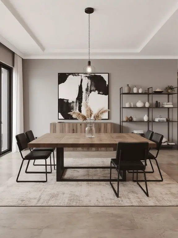 industrial chic dining decor