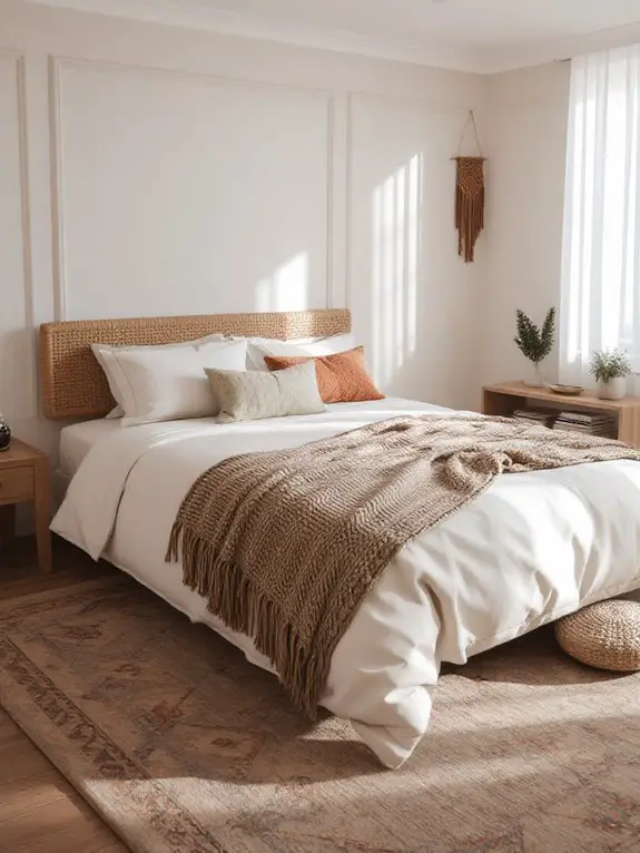 layered bedding with textiles