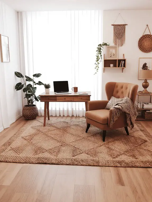 layered rugs for warmth
