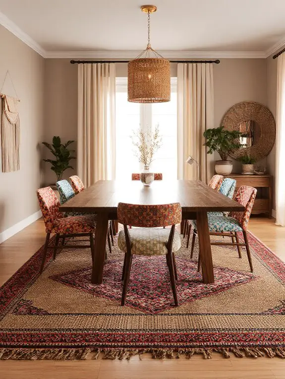 layering textured rugs warmly