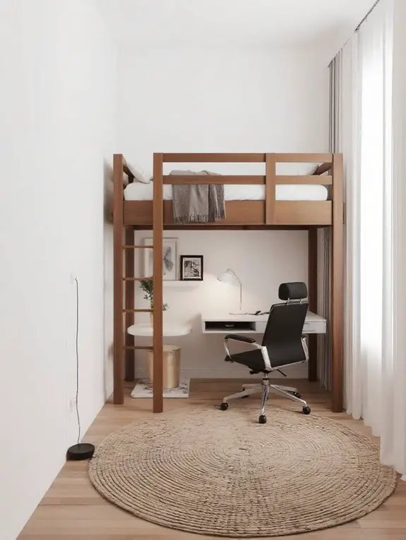 loft bed saves space
