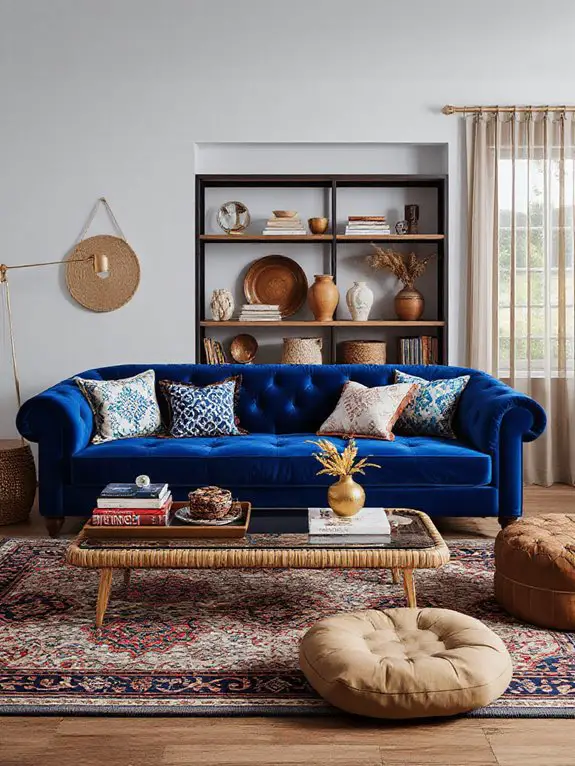 luxurious boho living room