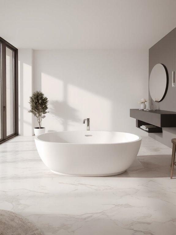 luxurious freestanding bathtub experience