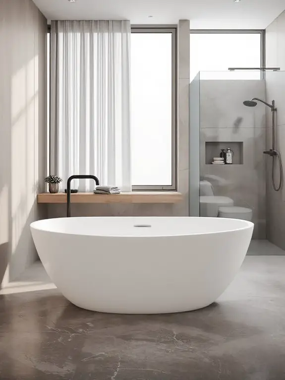 luxurious freestanding bathtub retreat