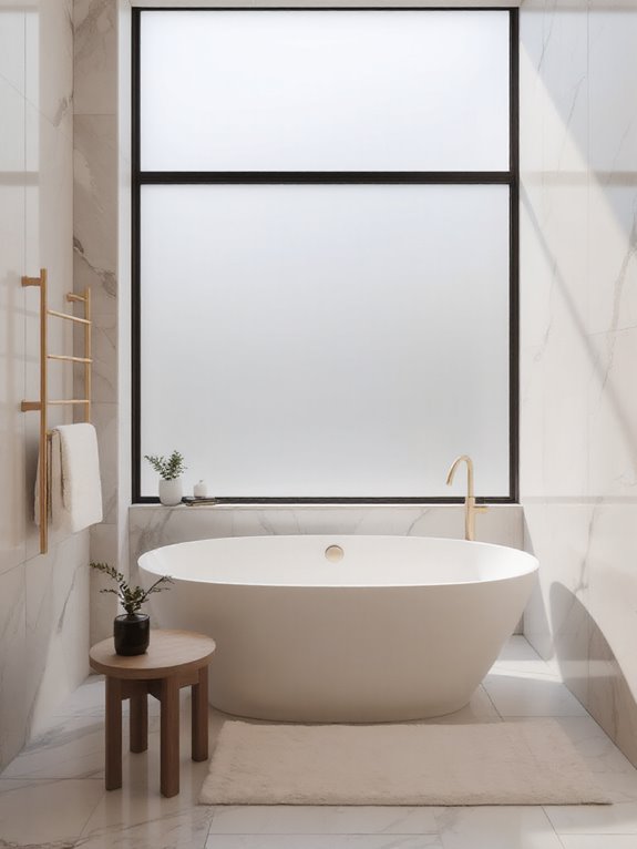 luxurious freestanding soaking tub