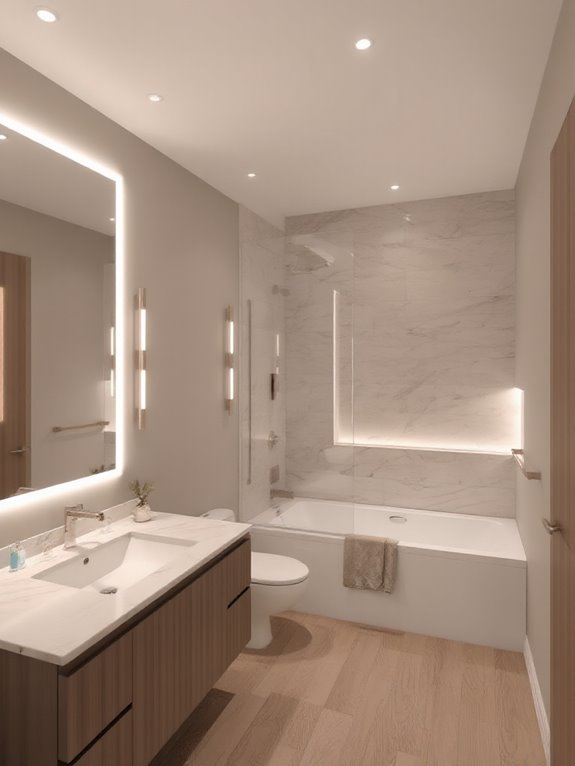 luxurious smart bathroom lighting