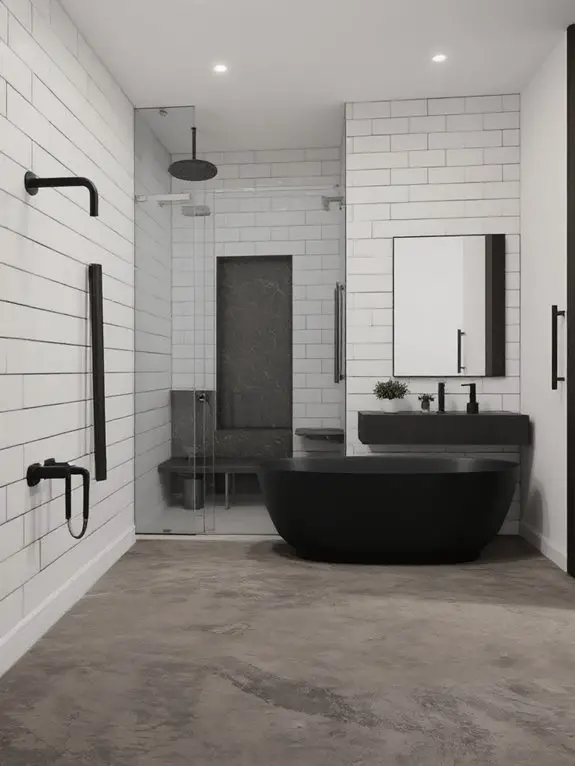 matte black hardware accents