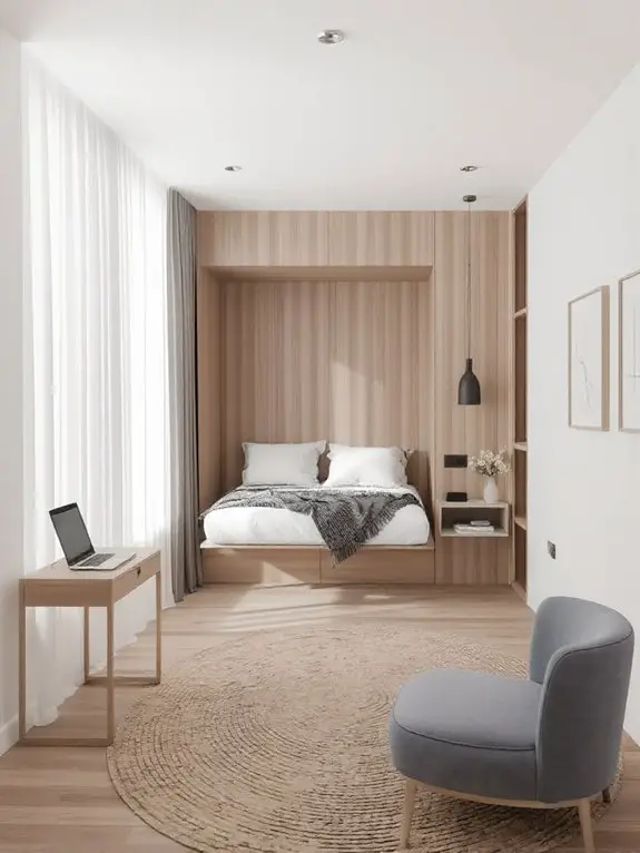 maximize space with murphy beds