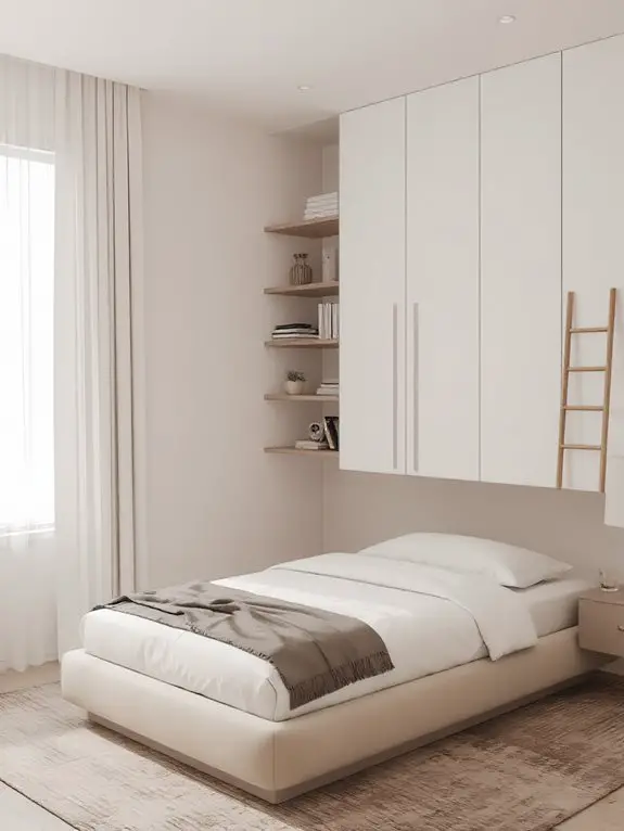 maximize space with shelves