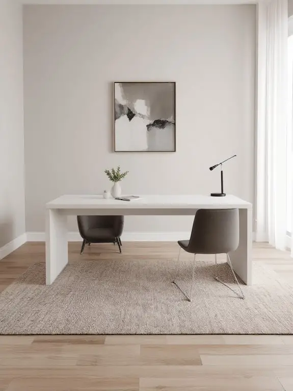 minimalist desk enhances productivity