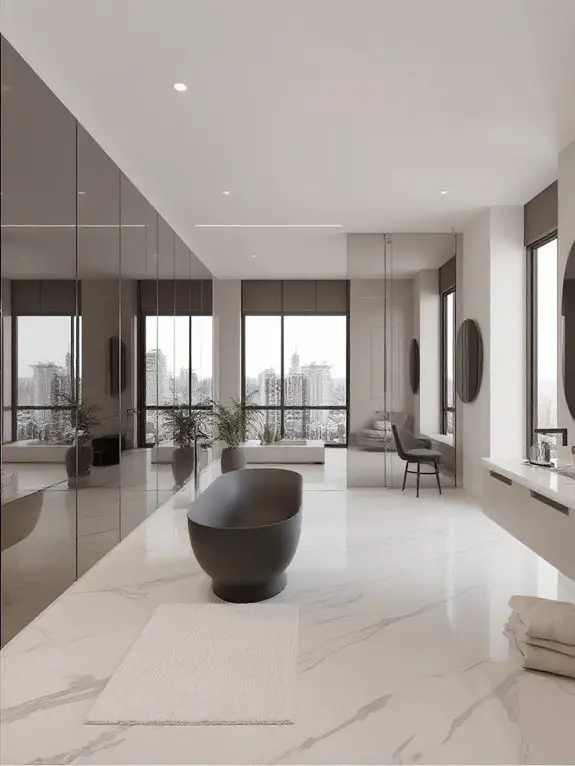 mirrors enhance bathroom spaciousness