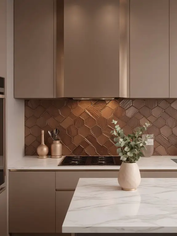 modern copper geometric elegance
