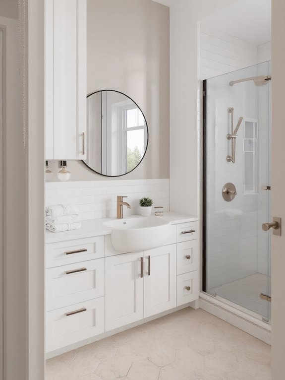 modern hardware bathroom upgrade
