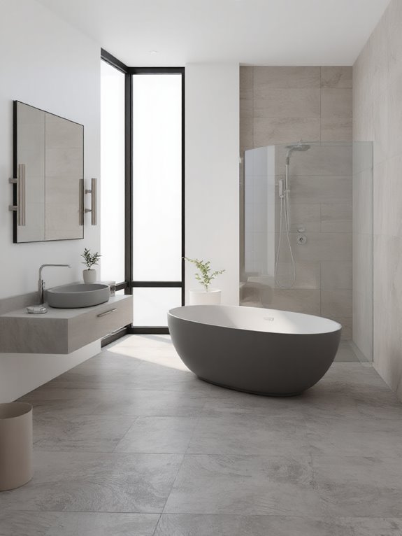 monochromatic bathroom design elegance