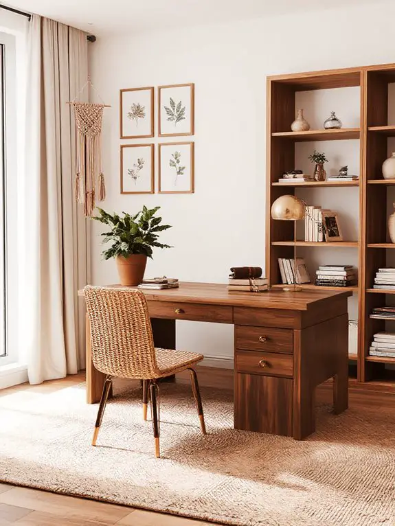 natural wood accents warmth