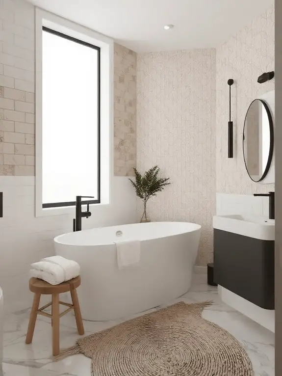 neutral patterns for bathrooms