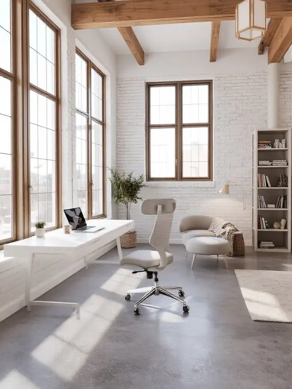 open bright minimal workspace