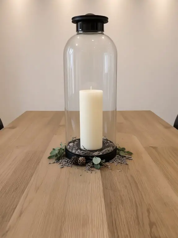 oversized lanterns create warmth