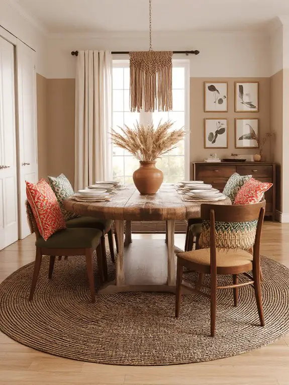 patterned throw pillows added