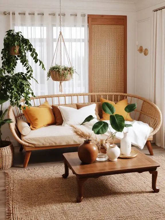 rattan and wicker decor