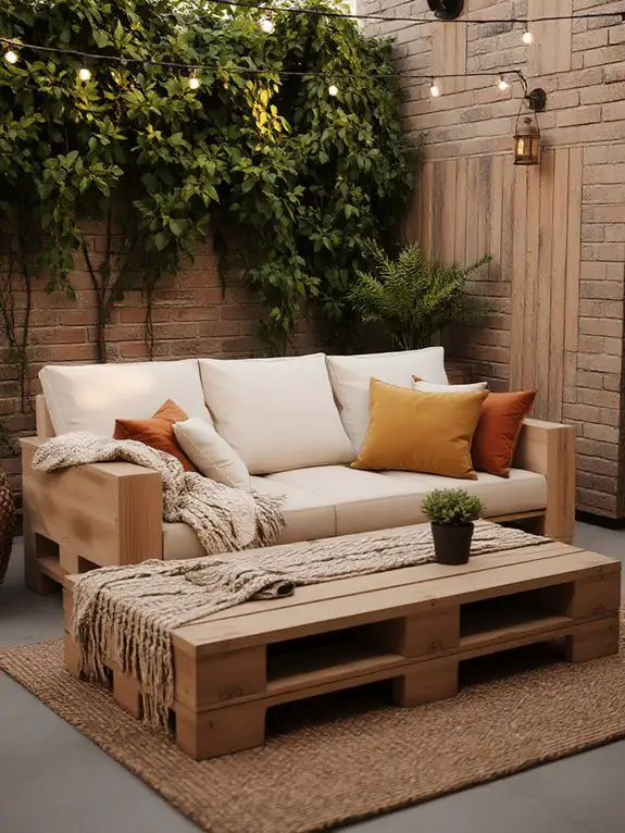 rustic budget friendly pallet sofa