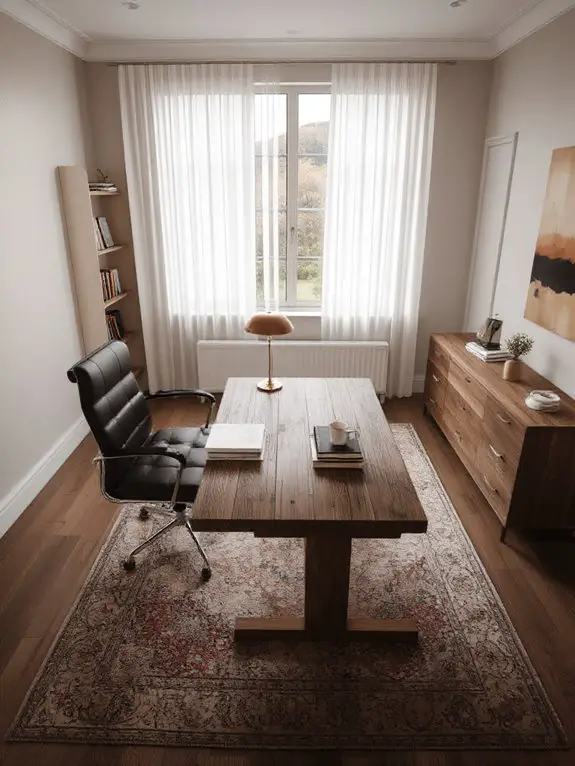 rustic wood and leather