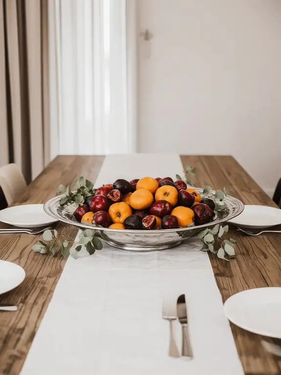 seasonal fruit eucalyptus display