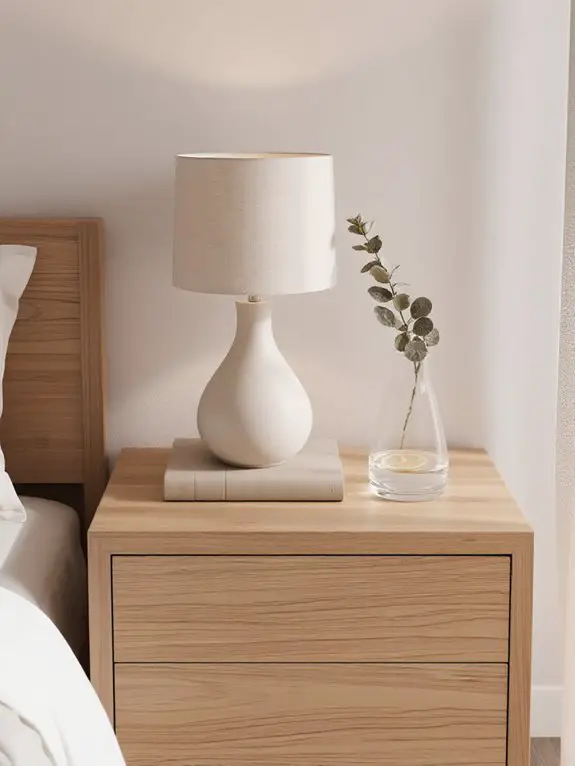 serene minimalist nightstand decor