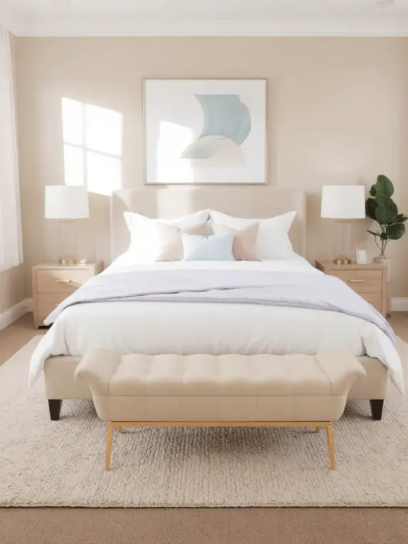 serene pastel beige retreat