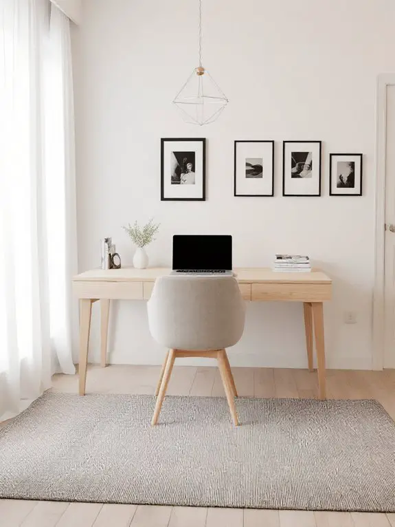 serene scandinavian workspace design