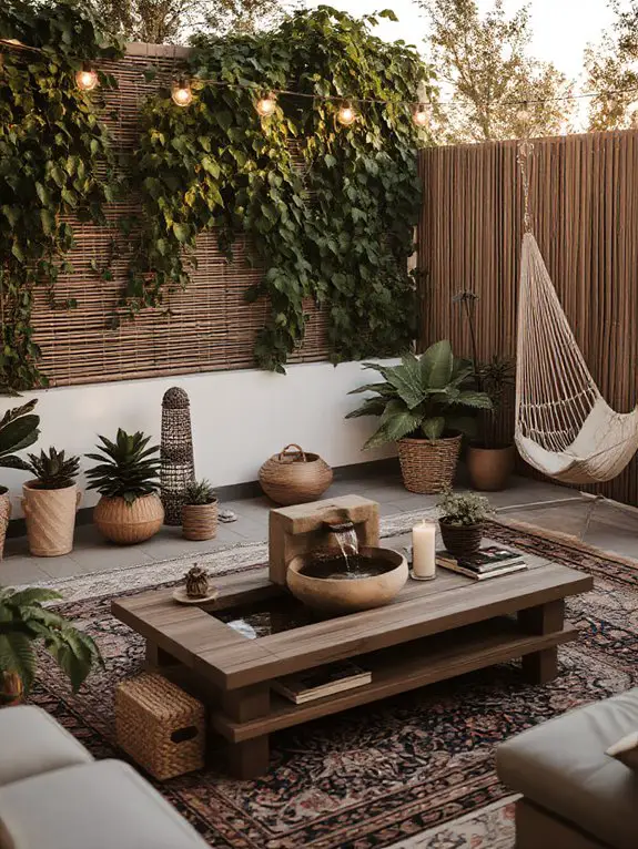serene water feature ambiance