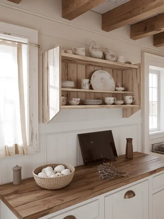 showcase antique dishware elegantly