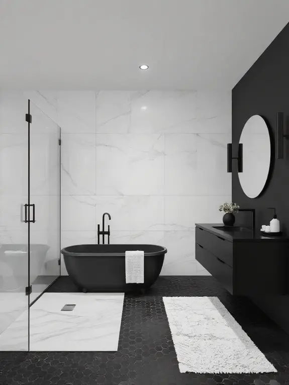 sleek black fixture finishes
