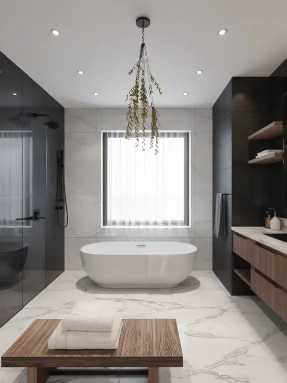 sleek modern glass showers