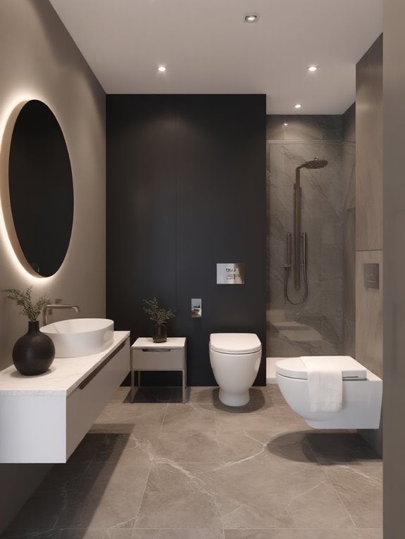 sleek wall mounted toilet installation