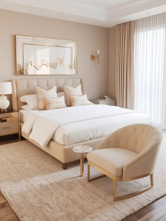 sophisticated beige metallic elegance
