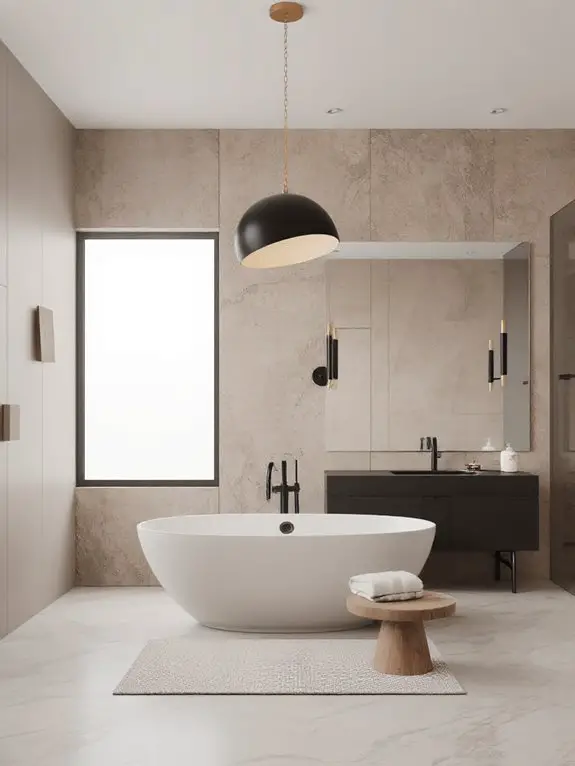 statement lighting transforms bathrooms