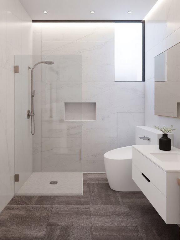 streamlined contemporary shower designs