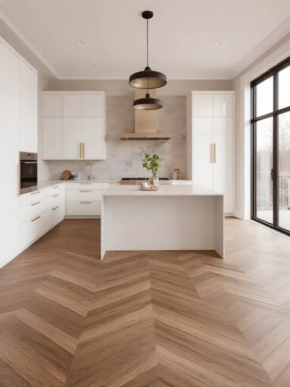 striped brown tile elegance