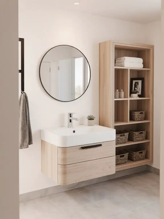 stylish affordable bathroom storage