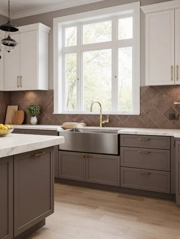 stylish brown tiled kitchens