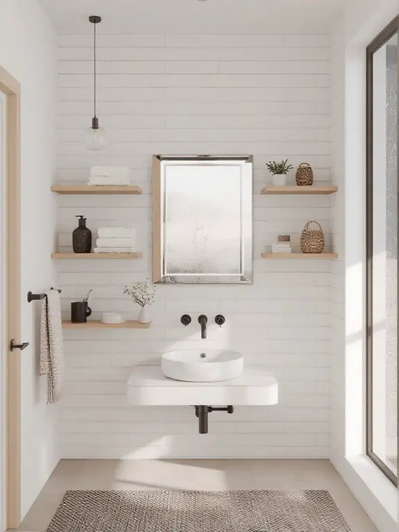 stylish functional open shelving